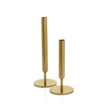 Gold brass tall vase