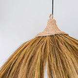 Large Seagrass Lampshade with Fringes - Natural Boho Pendant Light Mawana (Ø 53 cm)