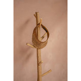 Natural wood and concrete coat hanger