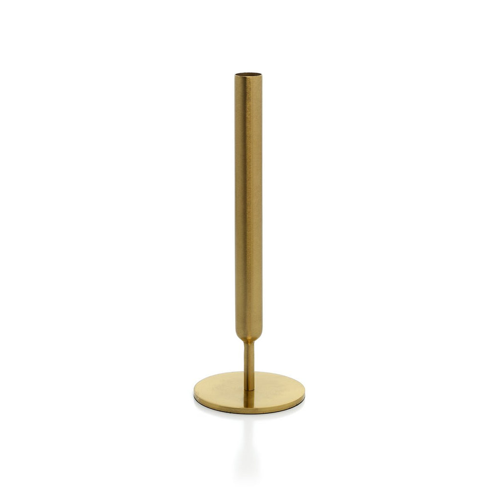 Gold brass tall vase