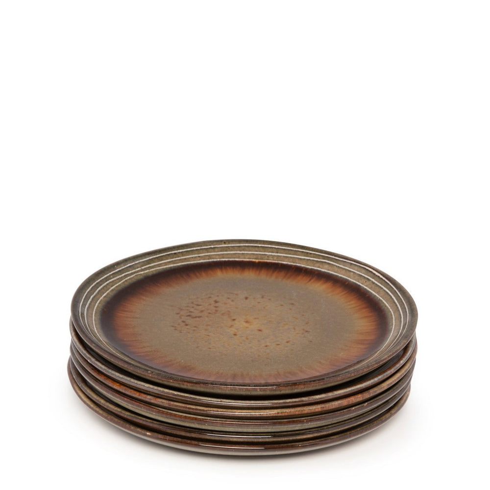 Terracotta stoneware salad plate