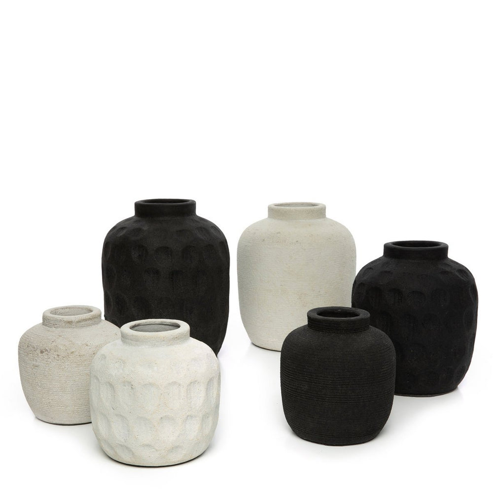 Black terracotta vase