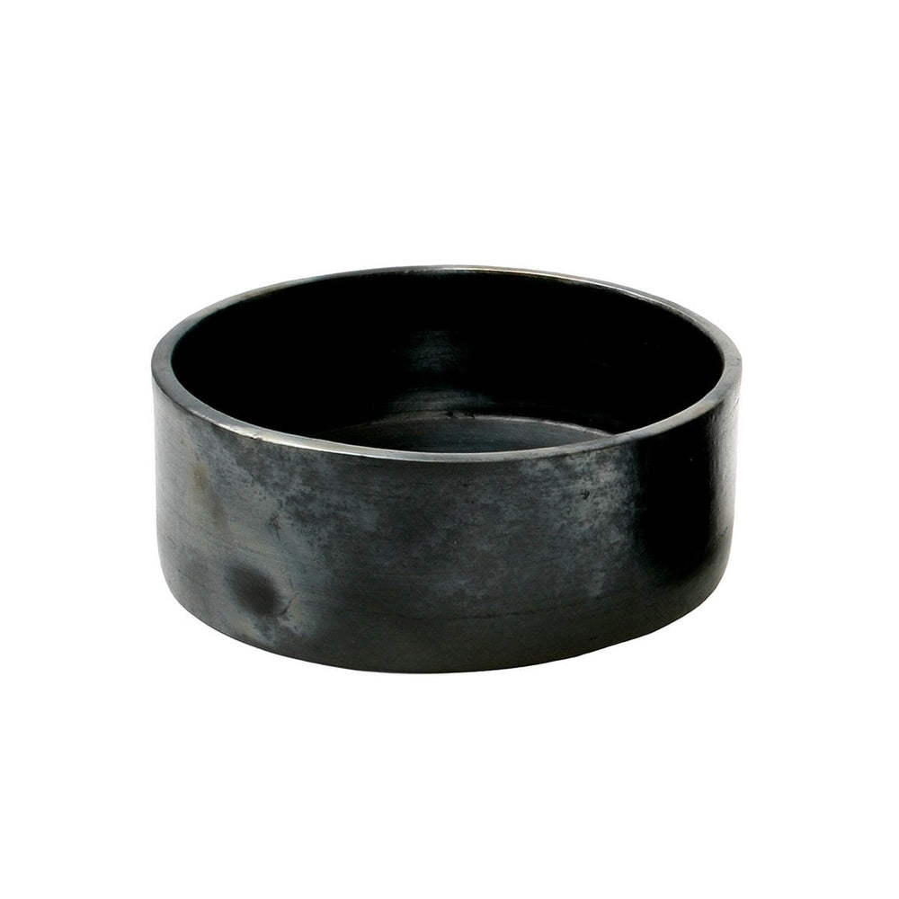 Black terracotta cylinder serving dish
