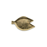 Bronze fish-shaped dish on a white background