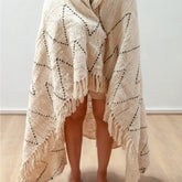Handwoven Cotton Blanket Linggah – Boho Bedspread & Sofa Throw 140x200 cm