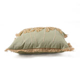 Forest green cotton cushion cover