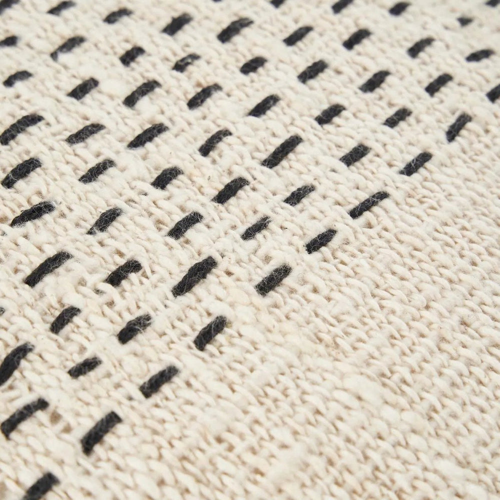 Natural black cotton cushion cover