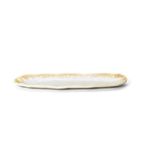 Beige ceramic oval platter