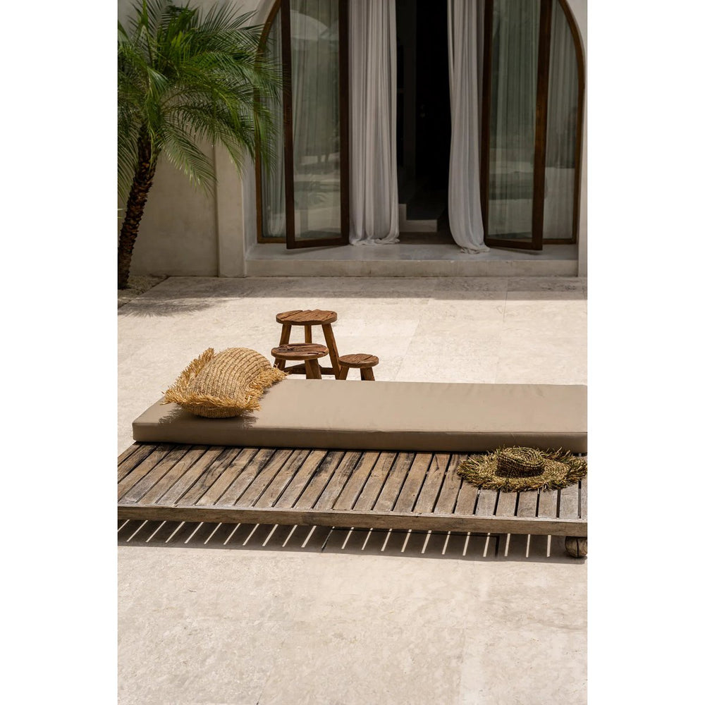Natural raffia rectangular cushion cover