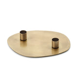 Gold brass candle holder
