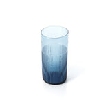 Blue rippled glass tumbler