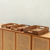Rattan Serving Tray Amahai Brown ā Handmade Decorative Tray in 3 Sizes