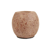 Brown terracotta candle holder