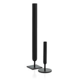 Black brass vase with matte finish