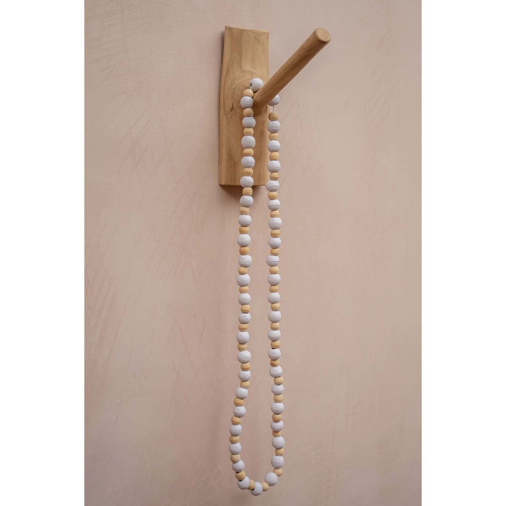 Natural teak wood coat hook