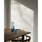 Blue glass water carafe