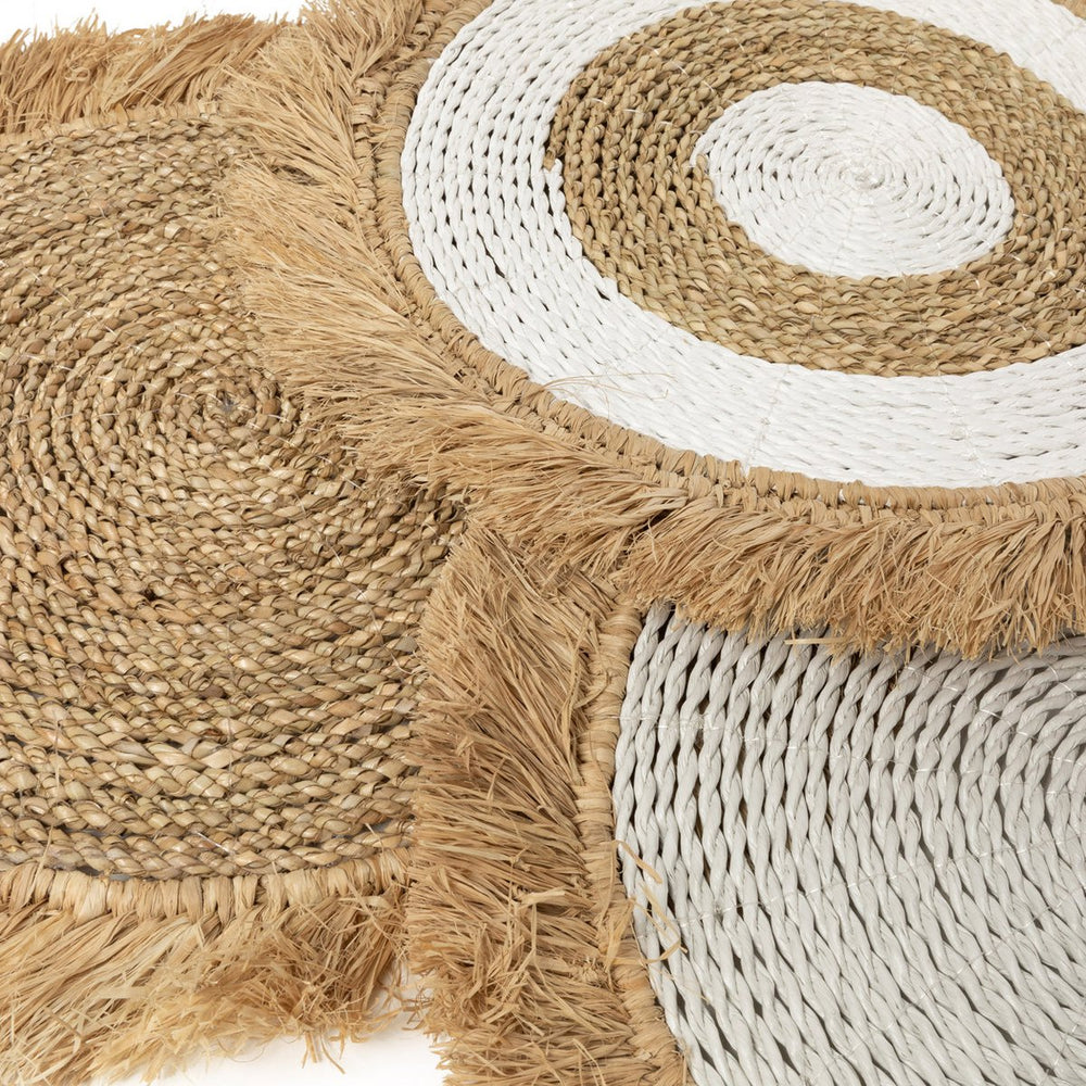 Natural seagrass raffia woven placemat
