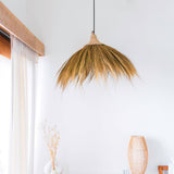 Large Seagrass Lampshade with Fringes - Natural Boho Pendant Light Mawana (Ø 53 cm)