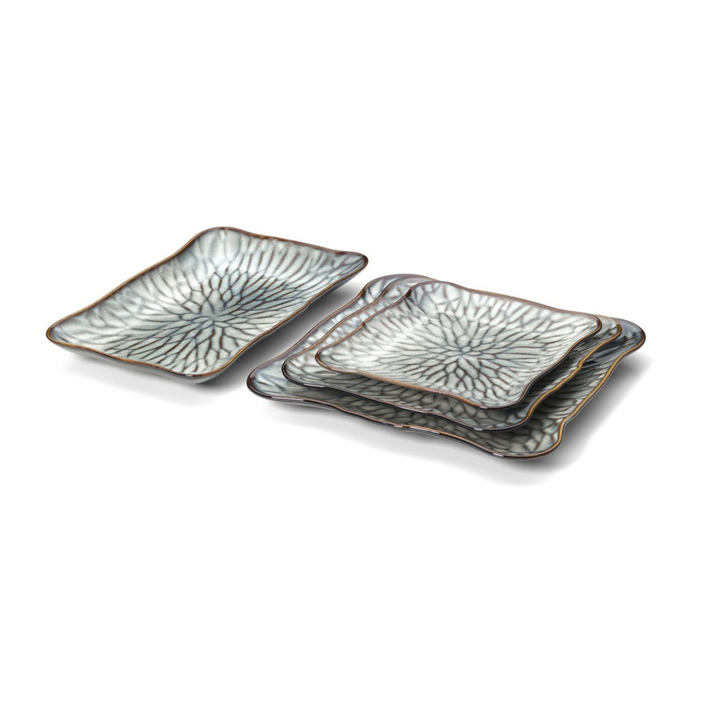 Grey ceramic square plate
