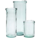 Blue recycled glass vase