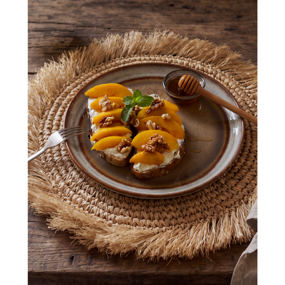 Terracotta stoneware salad plate