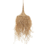 Natural woven rattan pendant lamp shade with fringes
