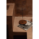 Natural teak wood incense holder