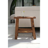 Natural wooden rustic stool