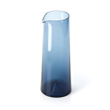 Blue glass water carafe