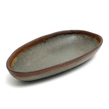 Grey stoneware serving platter