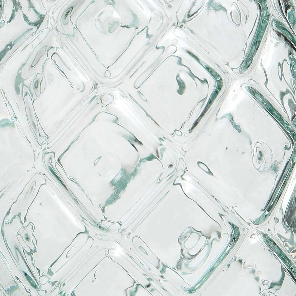 Close-up of ice cubes with a geometric pattern