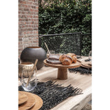 Black and gold pierced brass candle holder