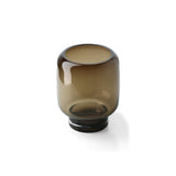 Brown smoky glass cube vase