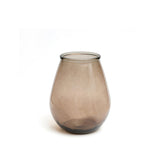 Smoky glass vase on a white background