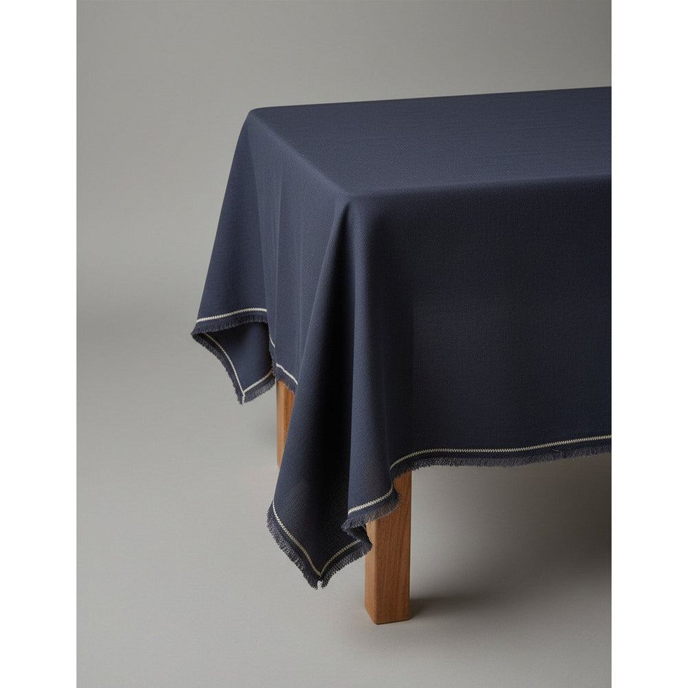 Black linen tablecloth