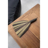 Black natural grass sweeping brush