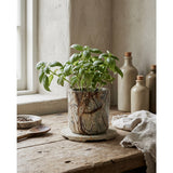 Green marble planter