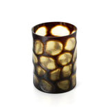 Gold tortoiseshell glass vase
