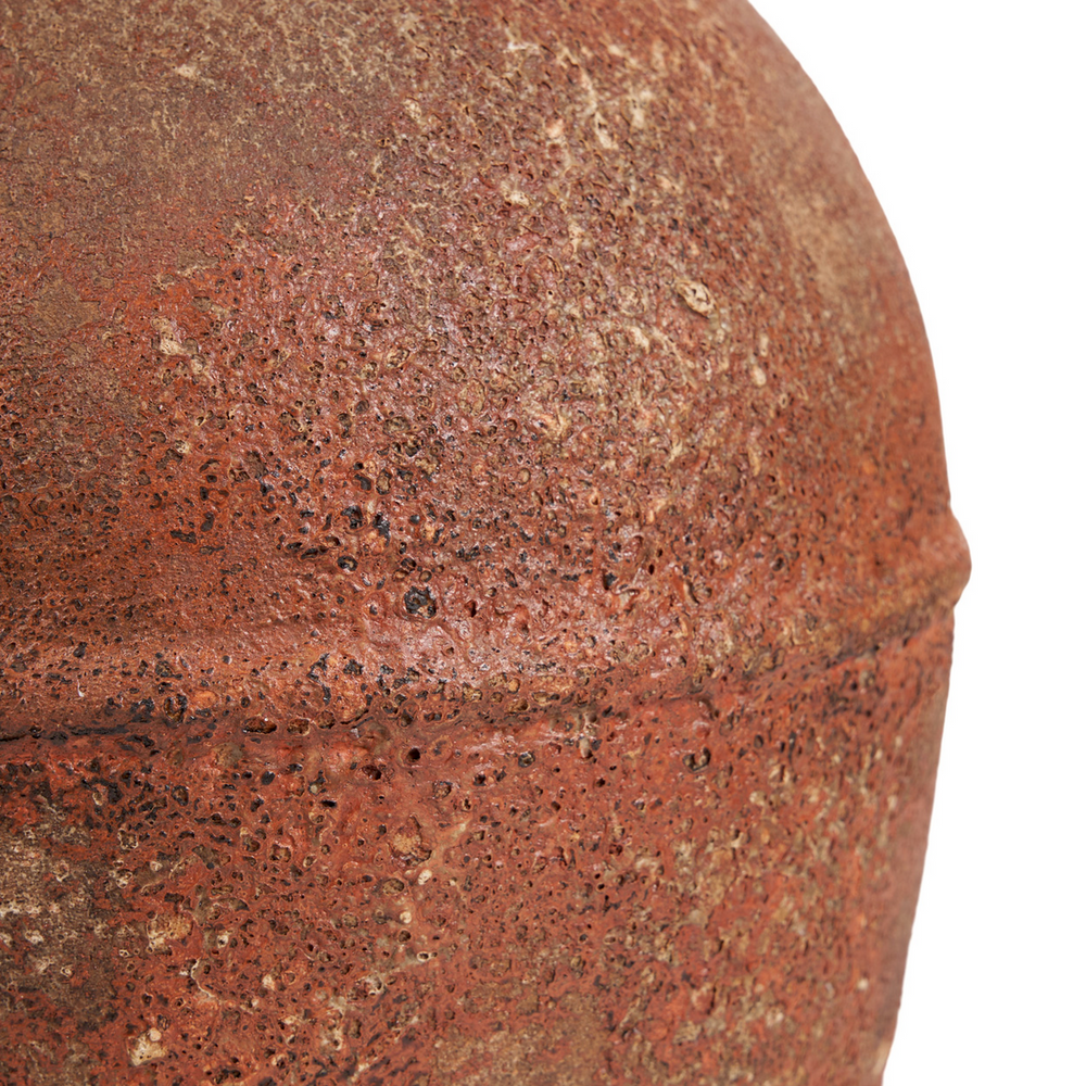 Terracotta ceramic amphora vase