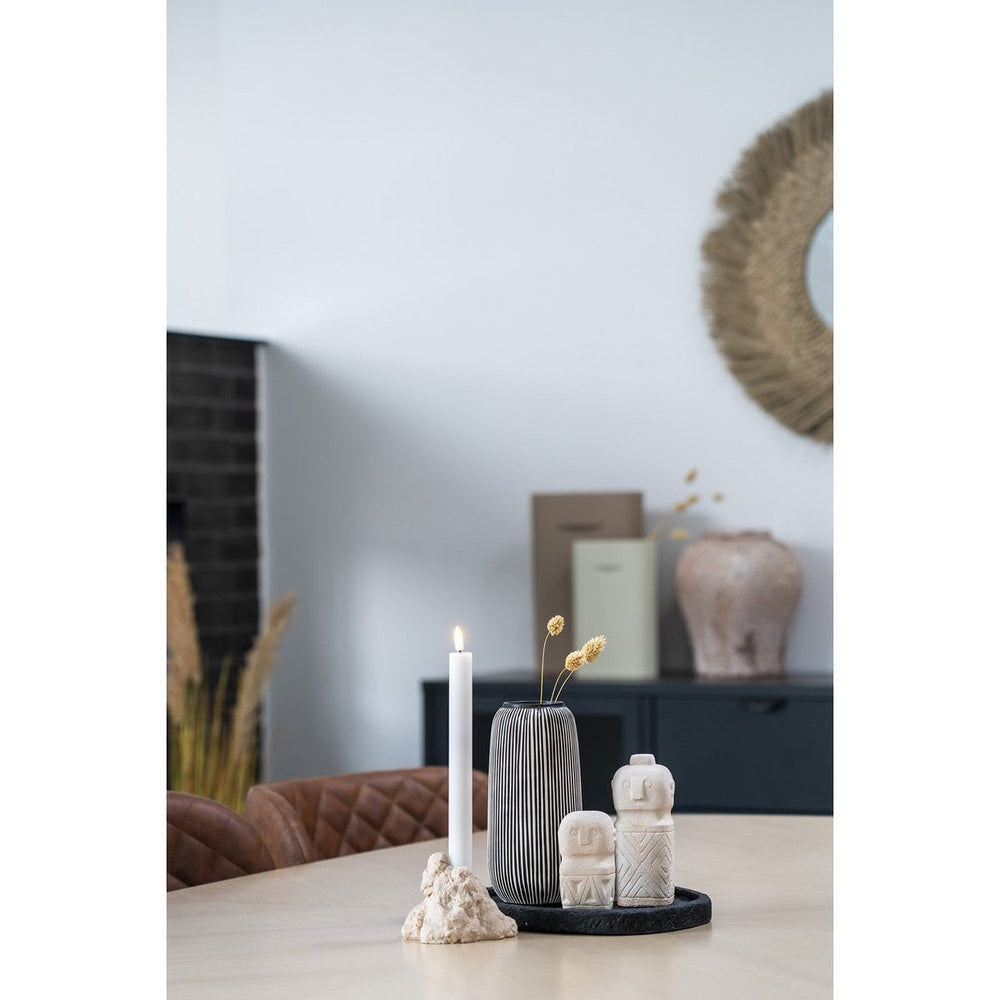 Decorative items on a table with a neutral background