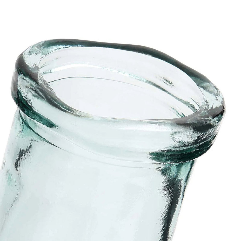 Blue recycled glass vase