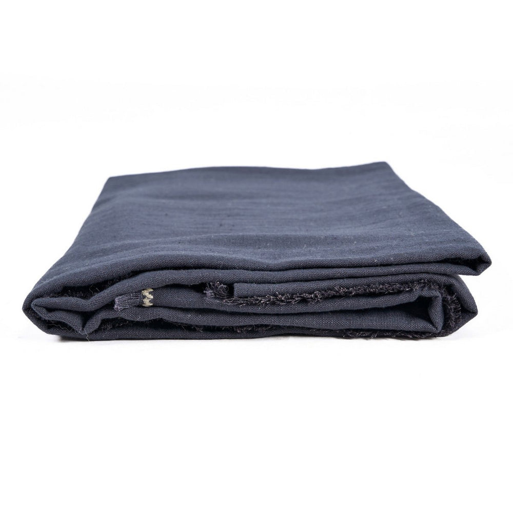 Black linen tablecloth
