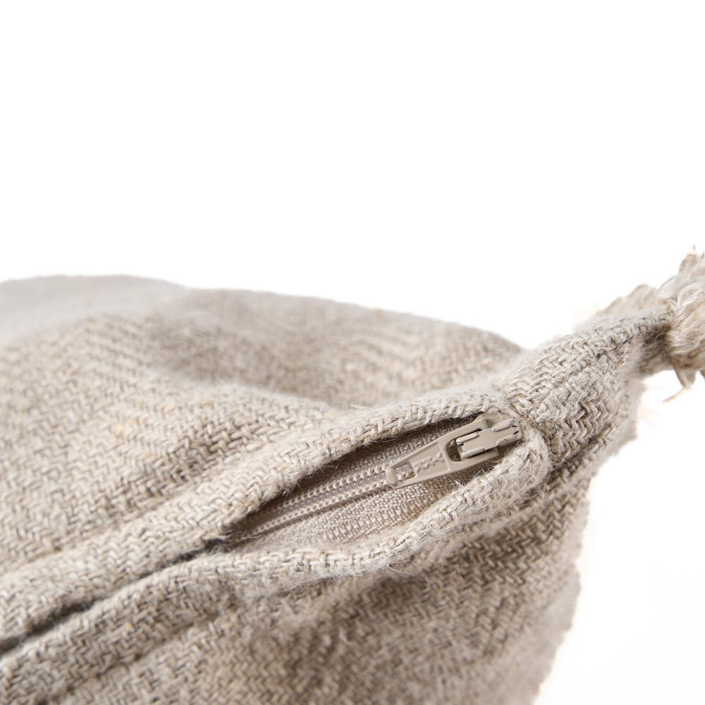 Natural white linen cushion cover