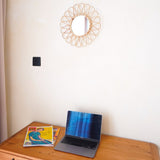 Small Rattan Wall Mirror 38 cm – Handmade Boho Mirror Danau