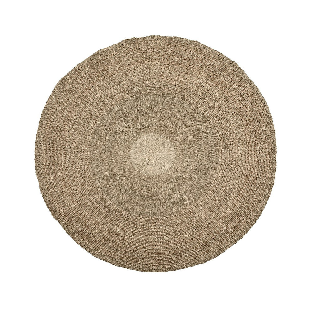 Natural seagrass round woven carpet