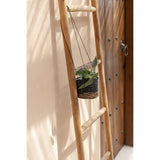 Black woven banana leaf hanging plant basket