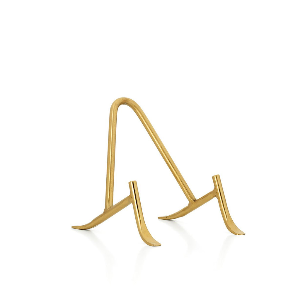 Gold brass tablet stand