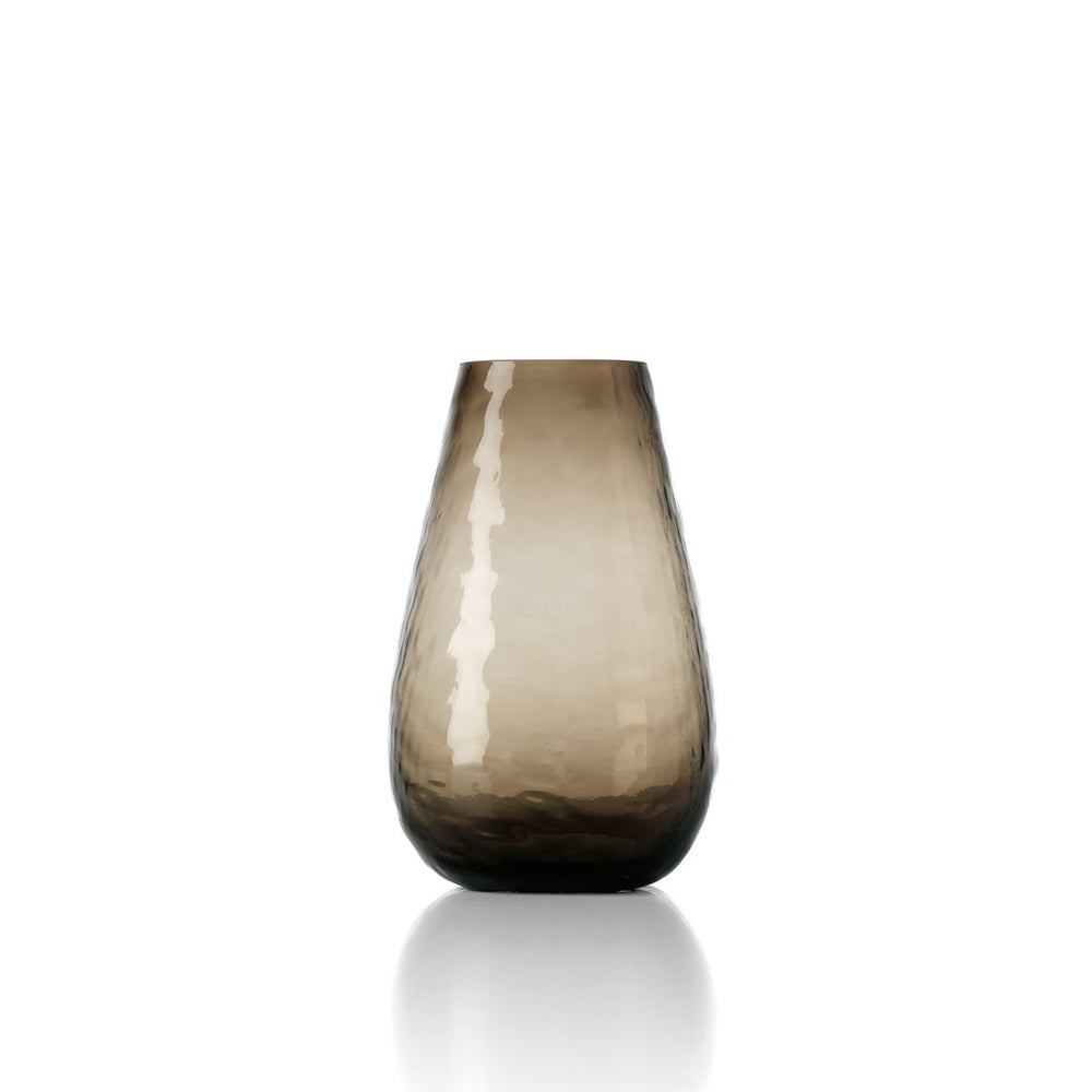 Smoked glass vase on a white background