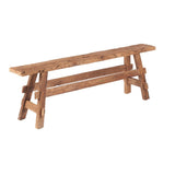 Natural teak wood rustic bench