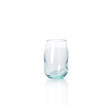 Blue recycled glass drinking glass